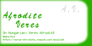 afrodite veres business card