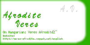 afrodite veres business card